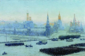 Clásico Painting - Mañana de Moscú de 1942 Konstantin Yuon Segunda Guerra Mundial Patriótica Rusa